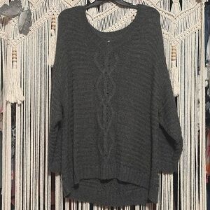NWOT American Eagle Outfitters Charcoal Cable Knit Sweater XXL